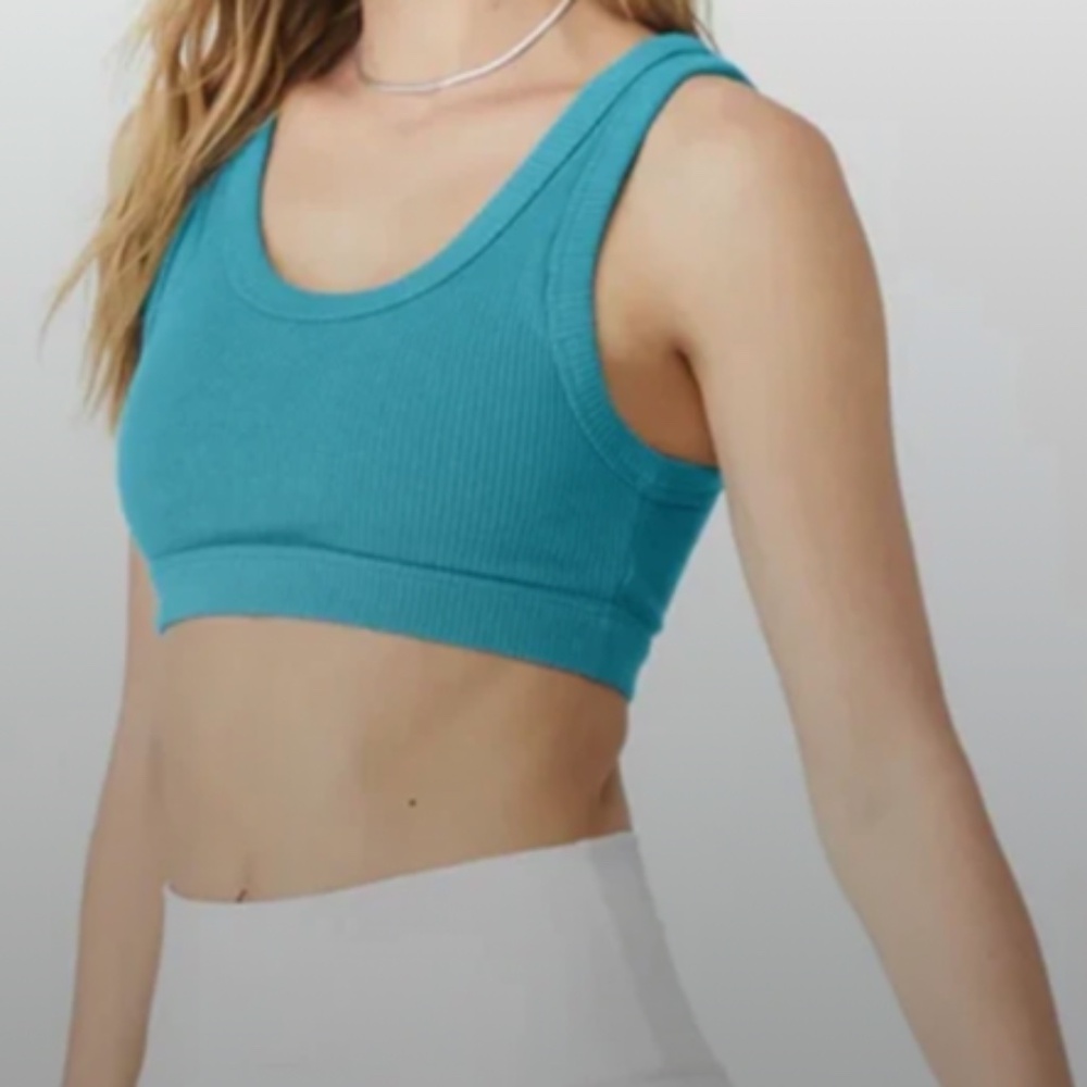 ALO Yoga Wellness Bra in Blue Splash SIZE XS